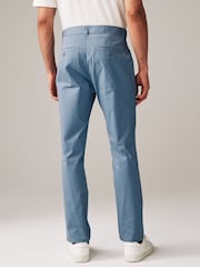 Blue Slim Fit Summerweight Stretch Chino Trousers - Image 4 of 11