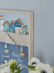 Blue 3D Seaside Framed Wall Art - Image 3 of 6