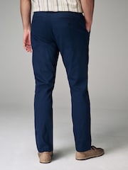 Navy Blue Slim Fit Summerweight Stretch Chino Trousers - Image 4 of 5