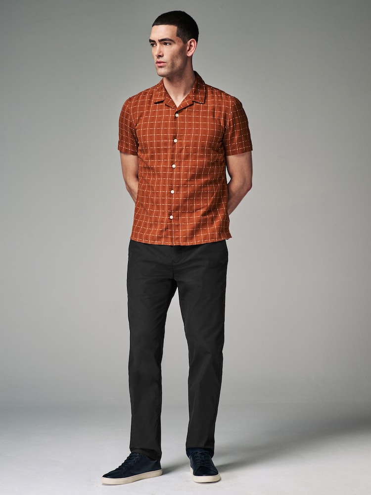 Black Straight Fit Summerweight Stretch Chino Trousers - Image 2 of 9