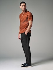 Black Straight Fit Summerweight Stretch Chino Trousers - Image 3 of 9