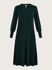 Monsoon Green Pleat Midi Dress - Image 3 of 3