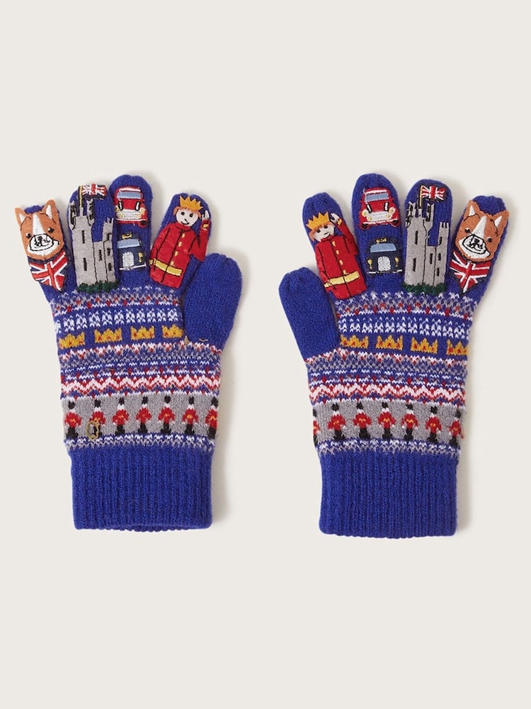 Monsoon Blue Novelty London Gloves - Image 1 of 2