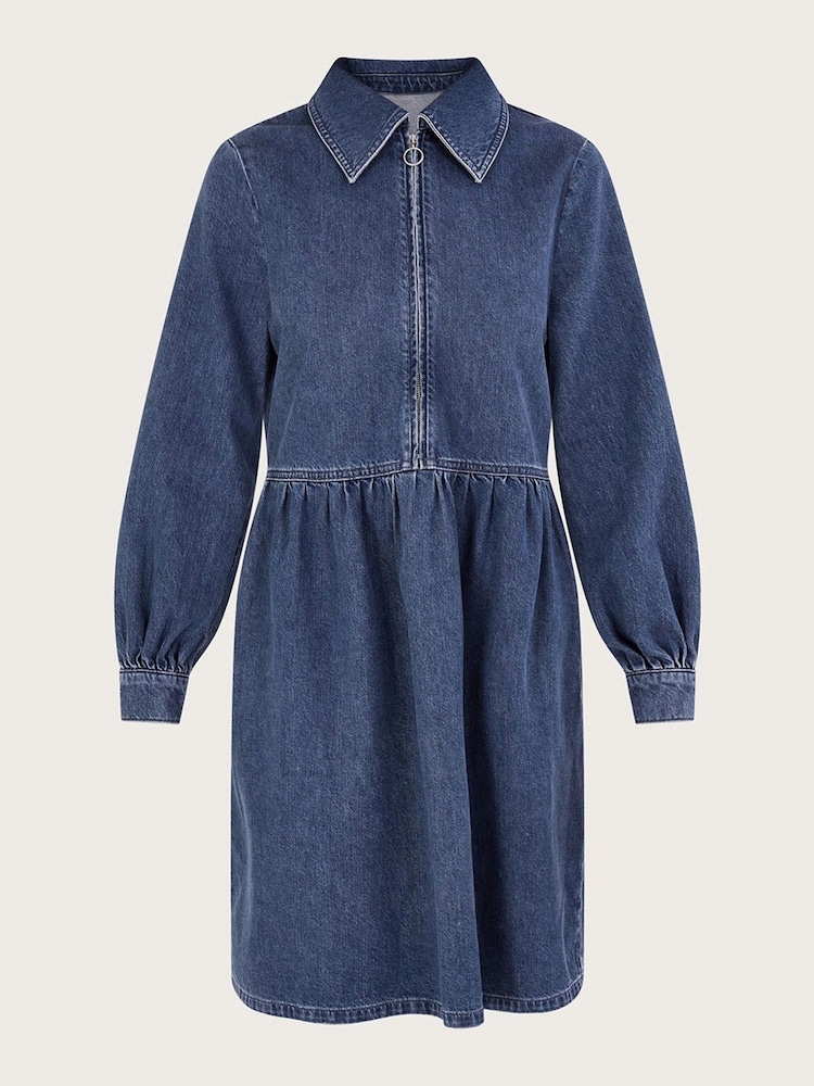 Vestido camisero con diseño vaquero de algodón 100 % con cremallera de Monsoon - Imagen 3 de 3 Vestido camisero con diseño vaquero de algodón 100 % con cremallera de Monsoon - Imagen 3 de 3