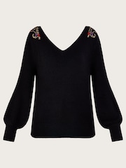 Monsoon Black Paisley Jumper - Image 3 of 3
