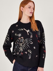 Monsoon Pullover mit Leopardenmuster - Bild 1 von 3