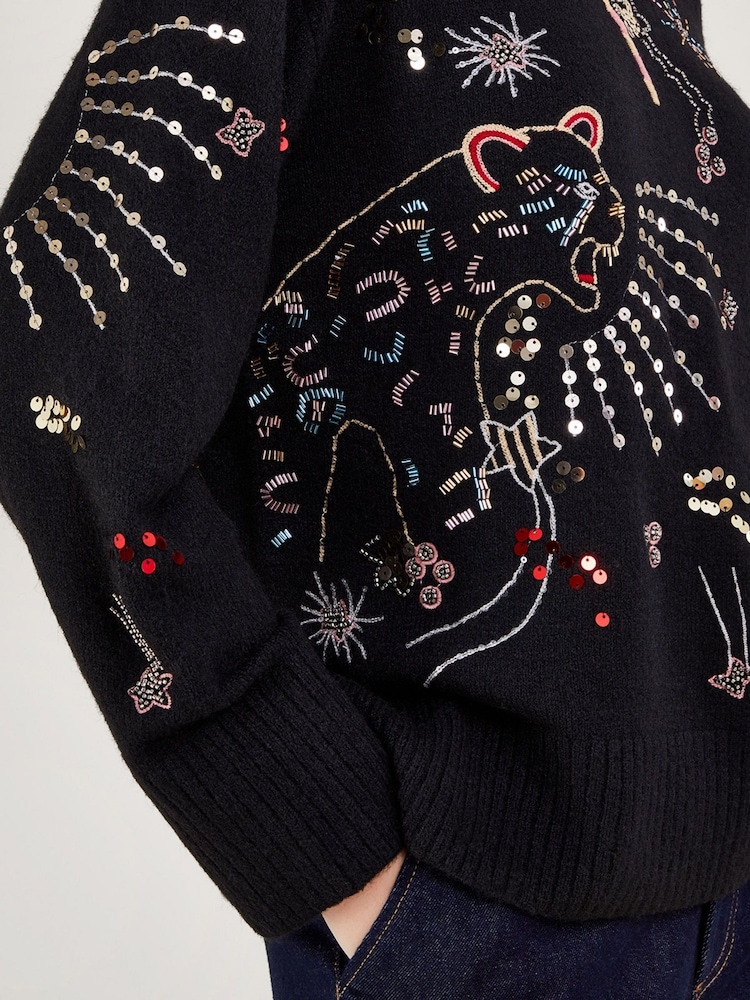 Monsoon Pullover mit Leopardenmuster - Bild 3 von 3