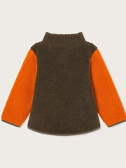 Monsoon Orange Colourblock Borg Fleece - Image 2 of 3