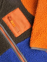 Monsoon Orange Colourblock Borg Fleece - Image 3 of 3