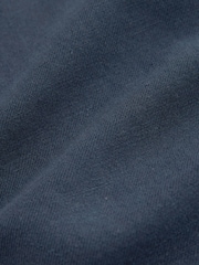 Navy Blue Regular Fit Smart Linen Cotton Blend Belted Trousers - Image 11 of 11