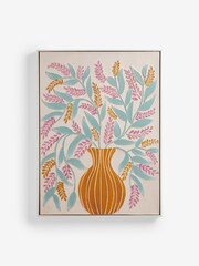 Multi Colour Handpainted Floral Still Life Framed Canvas Wall Art - Image 4 of 9