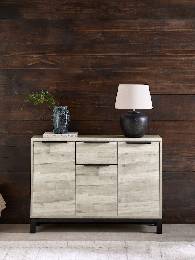 Grey Bronx Oak Effect Large Sideboard - Image 1 of 13