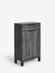 Black Bronx Oak Effect Slim Sideboard - Image 8 of 10