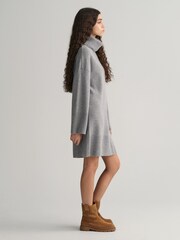 GANT Grey Lounge Roll Neck Dress - Image 3 of 5