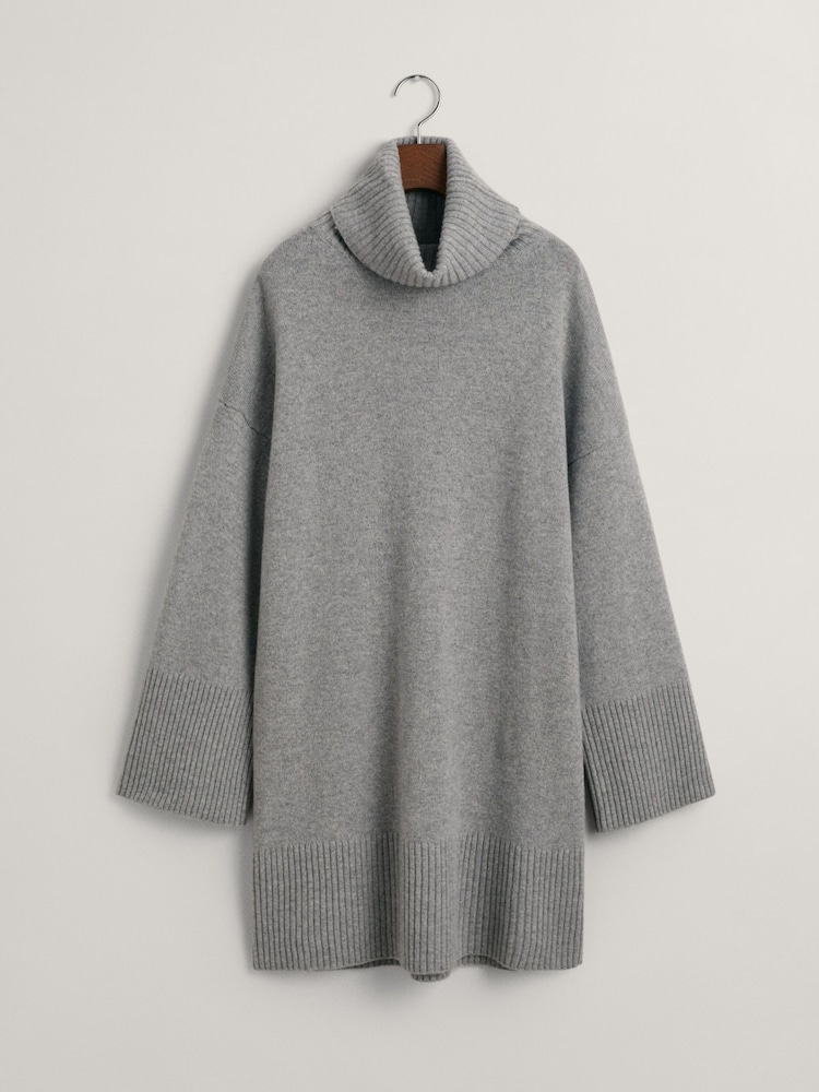 GANT Grey Lounge Roll Neck Dress - Image 5 of 5