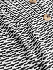 Black and White Mono Print Waistcoat Mini Dress - Image 6 of 6