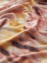 Yellow Tie Dye Long Sleeve Mesh Top - Image 6 of 6