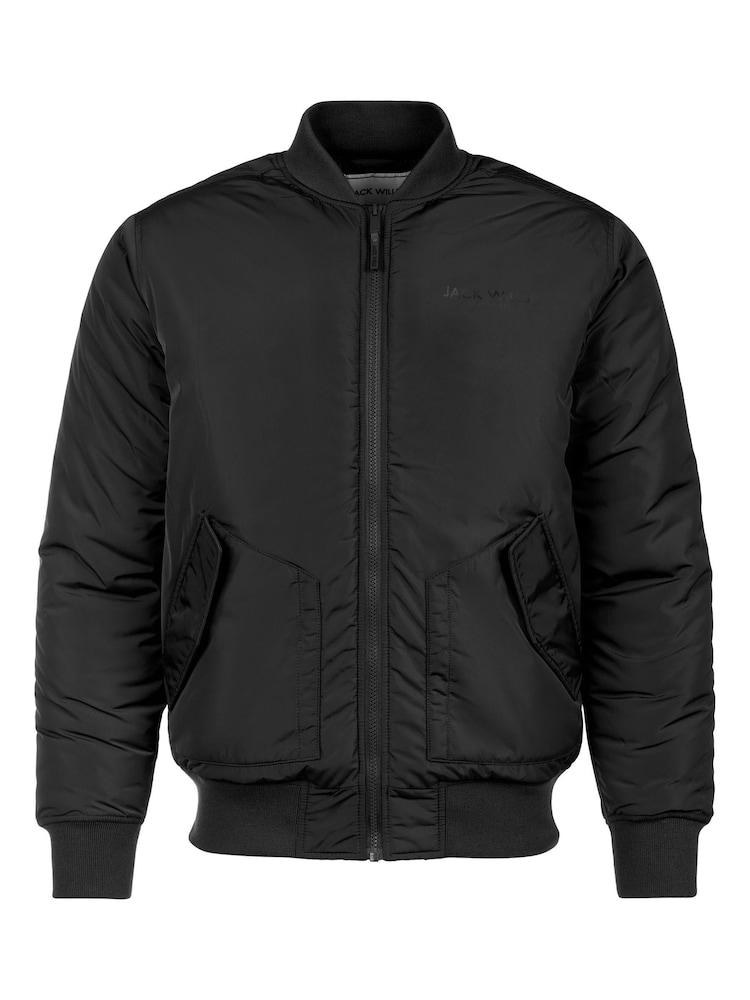 Jack Wills Black Mens Bomber Jacket - Image 1 of 5