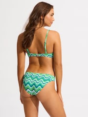 Seafolly Neue Wave Green Hipster Bikinis - Image 2 of 5