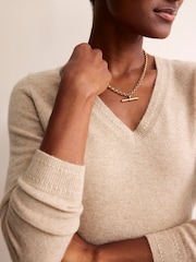 Boden Natural Eva Cashmere V-Neck Jumper - Image 4 of 6