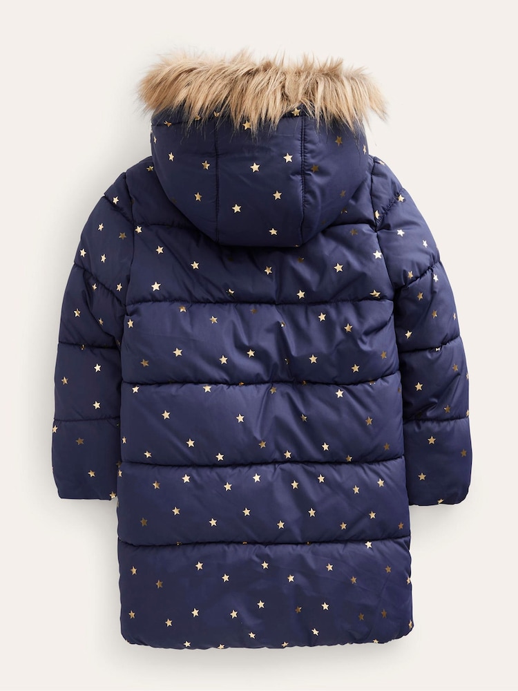 Boden Blue Longline Padded Coat - Image 2 of 4
