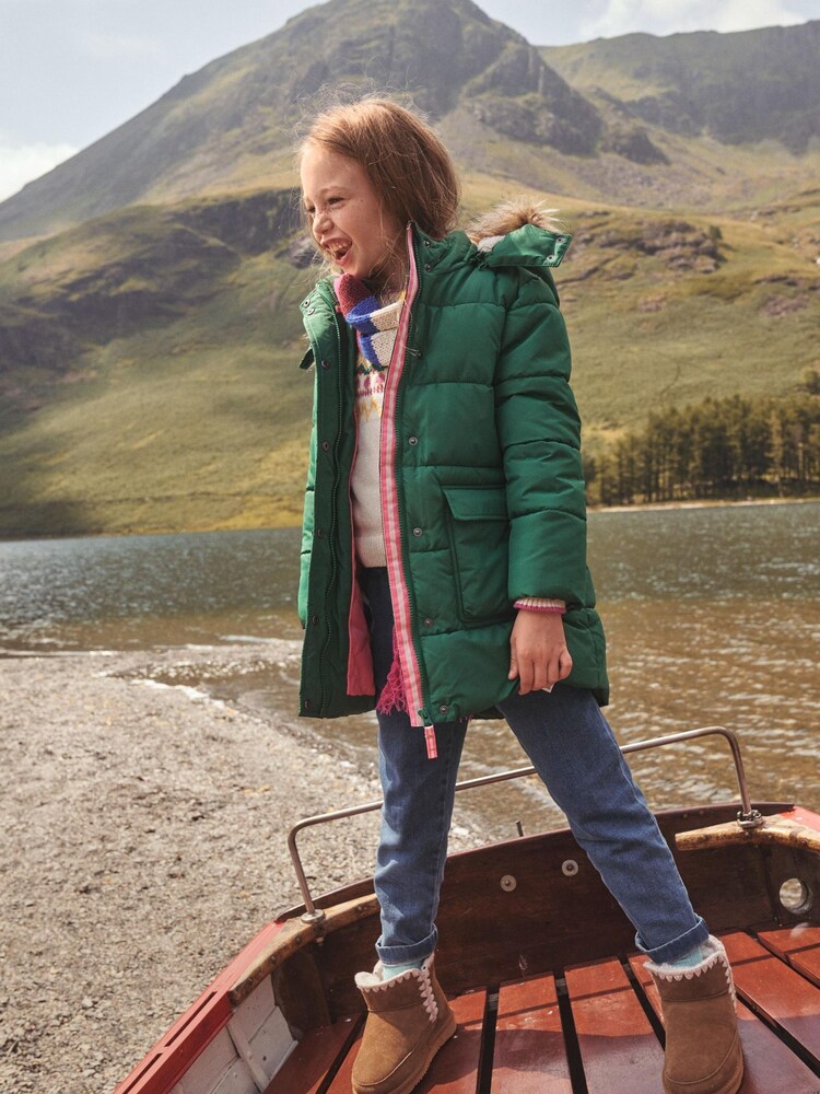 Boden Green Longline Padded Coat - Image 1 of 5