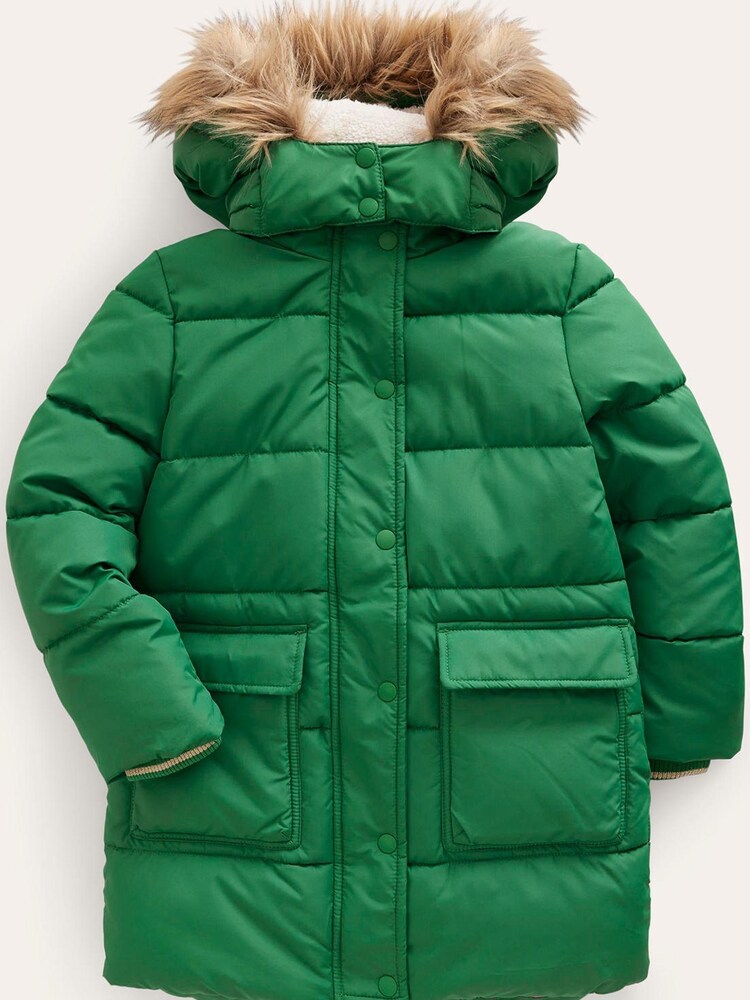 Boden Green Longline Padded Coat - Image 2 of 5