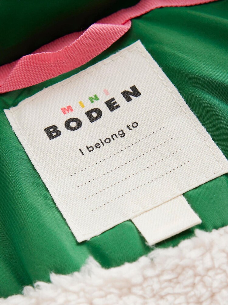 Boden Green Longline Padded Coat - Image 5 of 5 Boden Green Longline Padded Coat - Image 5 of 5