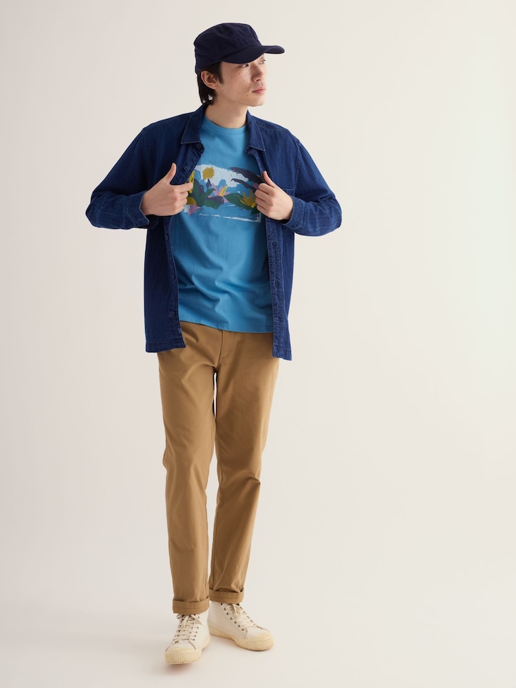 Seasalt Cornwall Blue Midwatch T-Shirt - Image 1 of 4