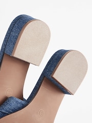Denim Dark Blue Forever Comfort ® Corsage Flower Mules - Image 10 of 10