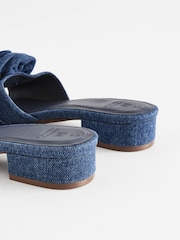 Denim Dark Blue Forever Comfort ® Corsage Flower Mules - Image 9 of 10