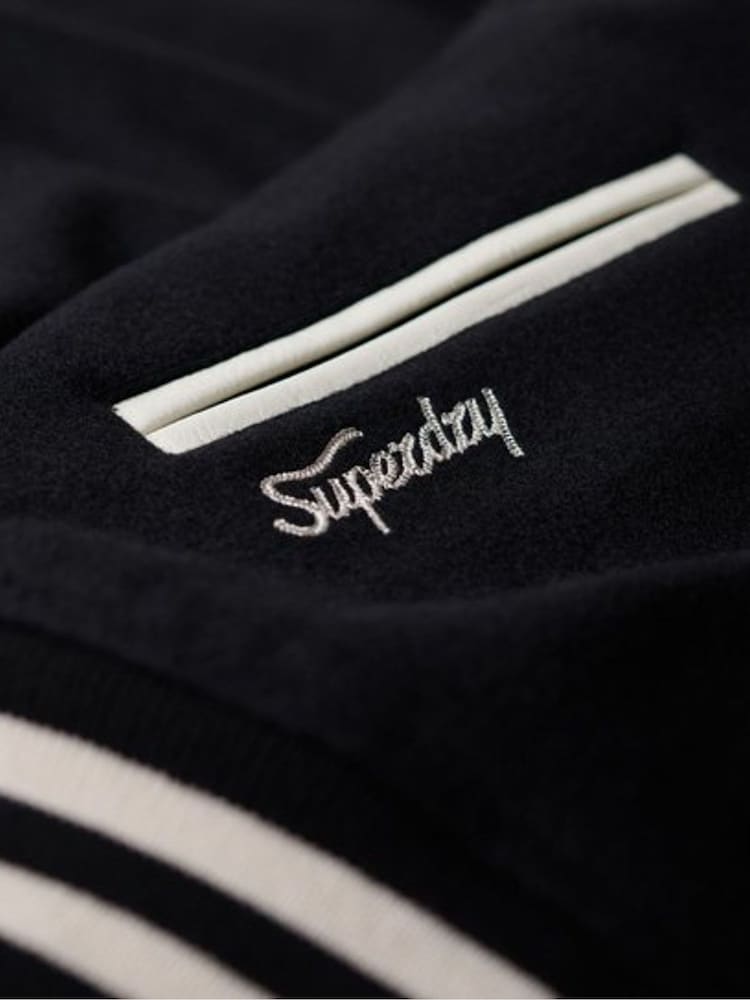 Schwarz - Superdry Varsity Bomberjacke im College-Stil - Bild 5 von 5