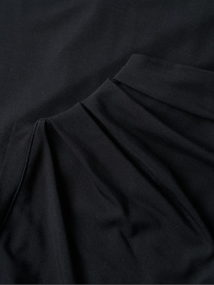 Superdry Black Ruched Jersey Midi Dress - Image 5 of 5 Superdry Black Ruched Jersey Midi Dress - Image 5 of 5