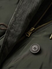 Superdry Green Hooded Military MA1 Bomber Jacket - Image 5 of 6