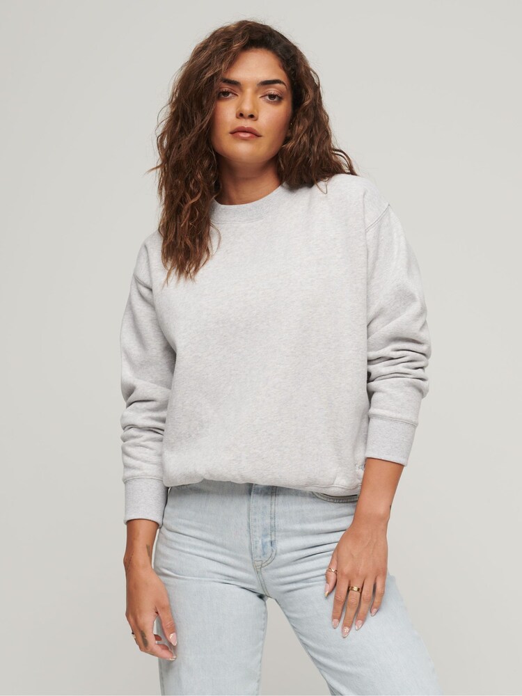 Grau - Superdry Relaxed Fit Essential Logo Sweatshirt - Bild 1 von 5