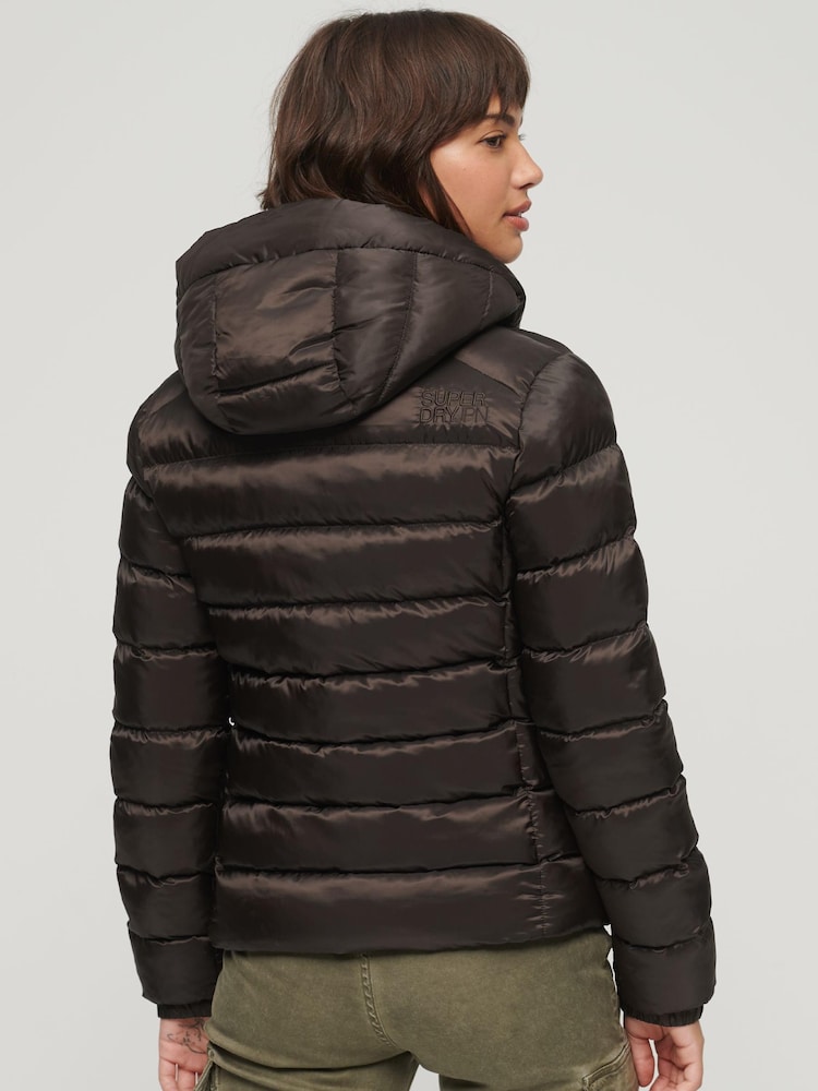 Superdry Brown Hooded Fuji Padded Jacket - Image 2 of 5