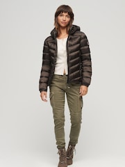 Superdry Brown Hooded Fuji Padded Jacket - Image 3 of 5