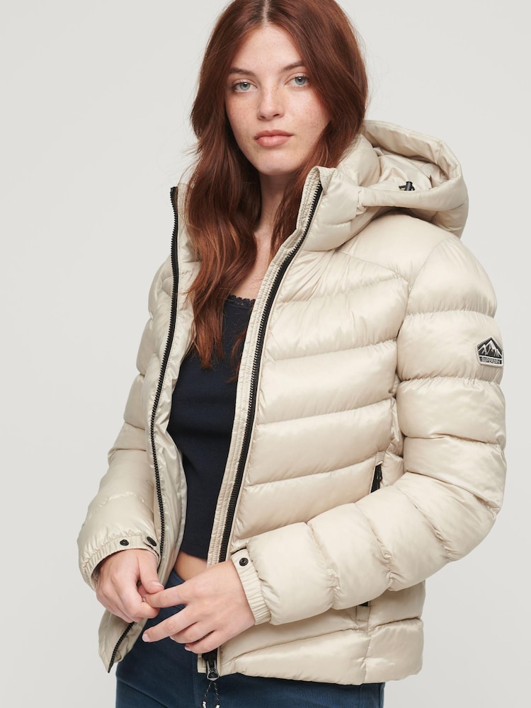 Superdry Nude Hooded Fuji Padded Jacket - Image 1 of 6