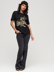 Superdry Black Tattoo Script Graphic T-Shirt - Image 2 of 6