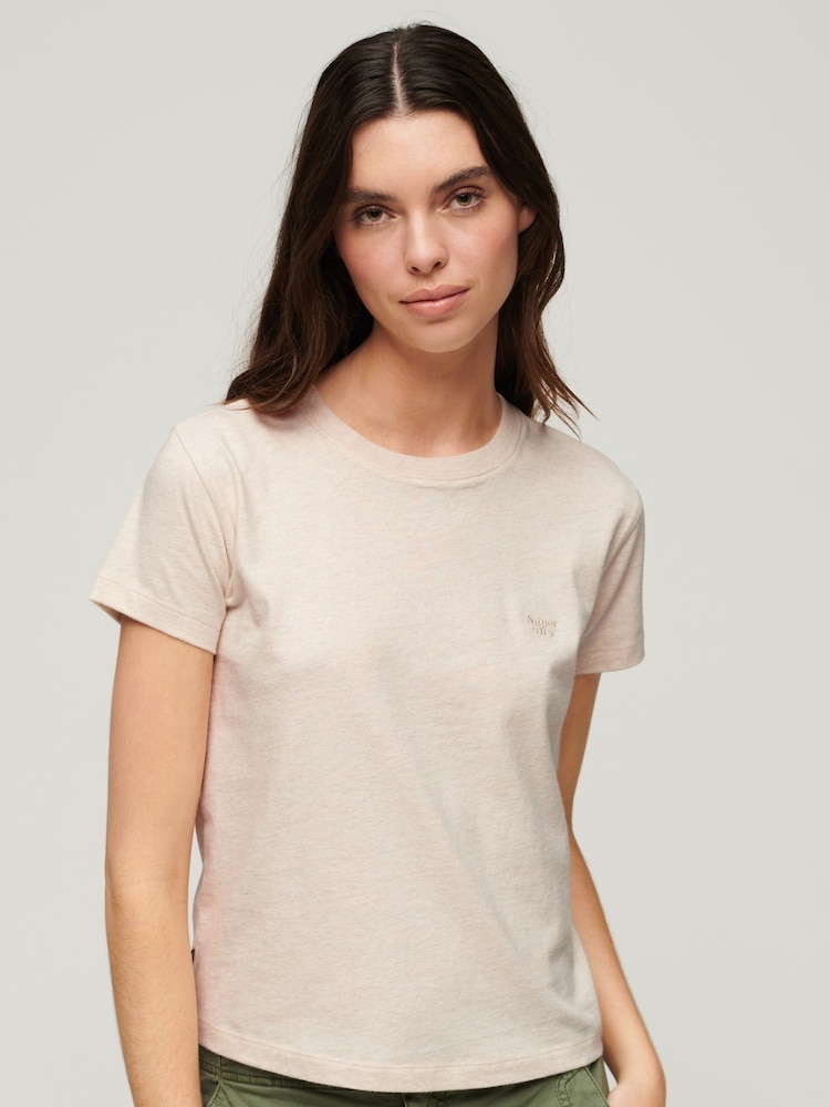 Superdry Nude Essential Logo 90's T-Shirt - Image 1 of 6