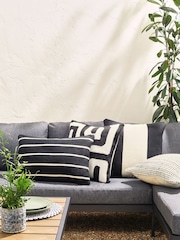 Monochrome Stripe Indoor/Outdoor 40 x 59cm Cushion - Image 3 of 5
