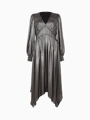 Obleka kovinske barve Allsaints Estelle - Slika 7 iz 7