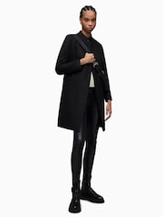AllSaints Black Sidney Coat - Image 2 of 9