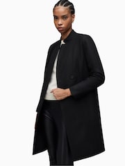 AllSaints Black Sidney Coat - Image 6 of 9