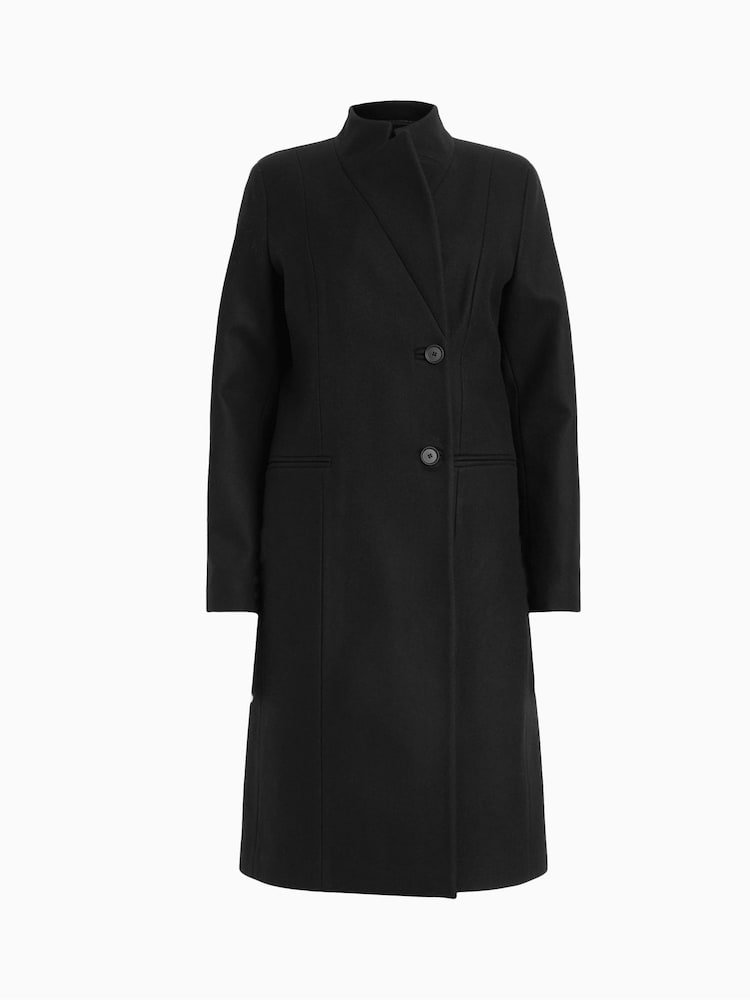 AllSaints Black Sidney Coat - Image 9 of 9