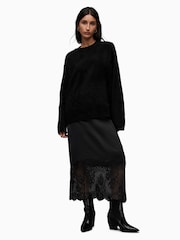 AllSaints Black Rebel Crew Neck Jumper - Image 4 of 7