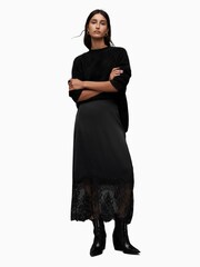 AllSaints Black Rebel Crew Neck Jumper - Image 5 of 7