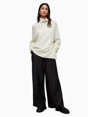 AllSaints White Lock Roll Neck Jumper - Image 3 of 8