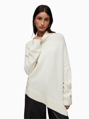 AllSaints White Lock Roll Neck Jumper - Image 6 of 8