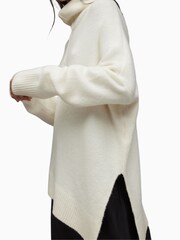 AllSaints White Lock Roll Neck Jumper - Image 7 of 8